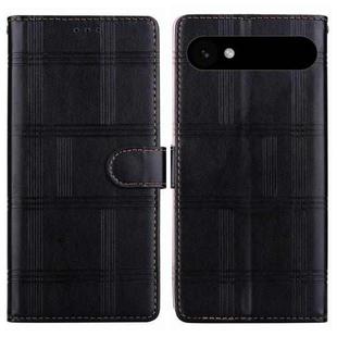 For iPhone 17 Air Embossed Checkered Leather Phone Case(Black)