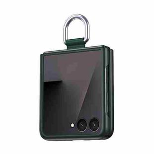 For Samsung Galaxy Flip7 5G Ultra Thin Silk Belt Ring Skin Feel Phone Case(Green)