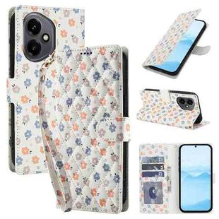 For Honor 400 Global 156.5mm Flower Pattern Buckle Leather Phone Case with Lanyard(Florals)