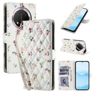 For Honor X9c / Magic7 Lite Flower Pattern Buckle Leather Phone Case with Lanyard(Pink Flowers)