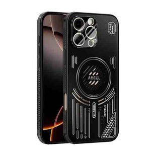 For iPhone 16 Pro Max ABEEL Ice Fox Series Magsafe Heat Sink Cooling Phone Case(Black)