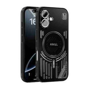 For iPhone 16 ABEEL Ice Fox Series Magsafe Heat Sink Cooling Phone Case(Black)