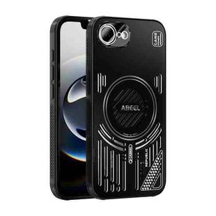 For iPhone 16e ABEEL Ice Fox Series Magsafe Heat Sink Cooling Phone Case(Black)