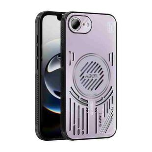 For iPhone 16e ABEEL Ice Fox Series Magsafe Heat Sink Cooling Phone Case(Pink Purple)