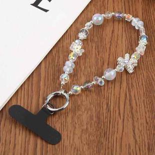 Starry Sky Bead Chain Phone Anti-lost Short Lanyard(Blue)