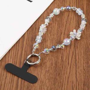 Starry Sky Bead Chain Phone Anti-lost Short Lanyard(Light Blue)
