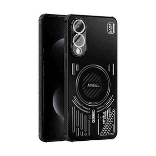 For Samsung Galaxy S25 Edge 5G ABEEL Ice Fox Series Magsafe Heat Sink Cooling Phone Case(Black)