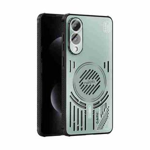 For Samsung Galaxy S25 Edge 5G ABEEL Ice Fox Series Magsafe Heat Sink Cooling Phone Case(Light Green)