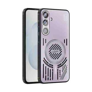 For Samsung Galaxy S25+ 5G ABEEL Ice Fox Series Magsafe Heat Sink Cooling Phone Case(Pink Purple)