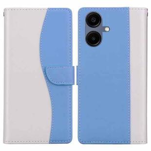 For Samsung Galaxy A07 4G / 5G Embossed Two-Color Leather Phone Case(White Blue)