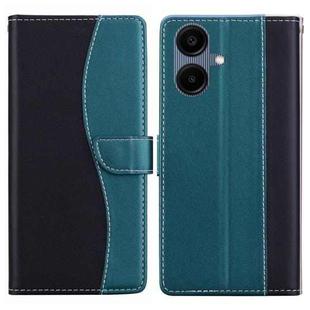 For Samsung Galaxy A07 4G / 5G Embossed Two-Color Leather Phone Case(Black Green)
