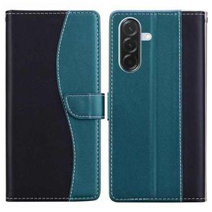 For Samsung Galaxy A26 5G Embossed Two-Color Leather Phone Case(Black Green)