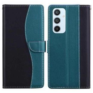 For Samsung Galaxy A54 5G Embossed Two-Color Leather Phone Case(Black Green)