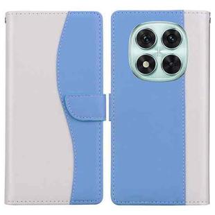 For Redmi Note 14 Pro 4G / 5G Embossed Two-Color Leather Phone Case(White Blue)