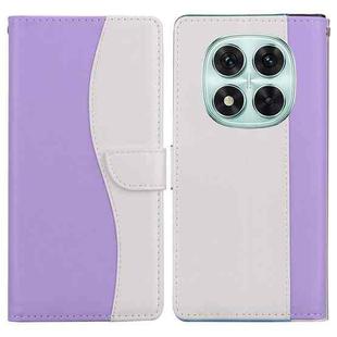For Redmi Note 14 Pro 4G / 5G Embossed Two-Color Leather Phone Case(Purple White)
