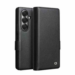 For Samsung Galaxy Z Fold7 5G QIALINO Classics 3rd Genuine Leather Phone Case(Black)