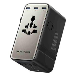 MOMAX UA28L 1-World 2 205W Dual AC 7-Port Universal Travel GaN Charger with 140W Cable(Titanium Gold)