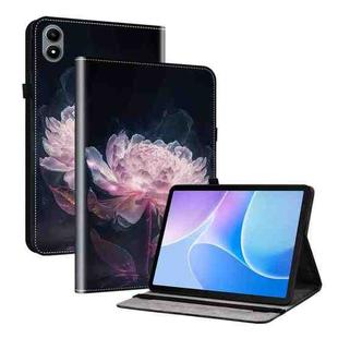 For Infinix Xpad 20 Crystal Texture Painted Leather Tablet Case(Purple Peony)