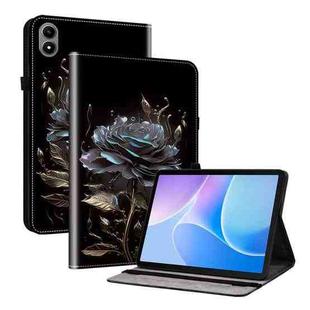 For Infinix Xpad 20 Crystal Texture Painted Leather Tablet Case(Black Rose)