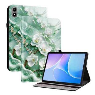 For Infinix Xpad 20 Crystal Texture Colored Drawing Leather Tablet Case(Jade Flowers)