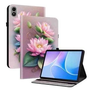 For Infinix Xpad 20 Crystal Texture Colored Drawing Leather Tablet Case(Lotus)