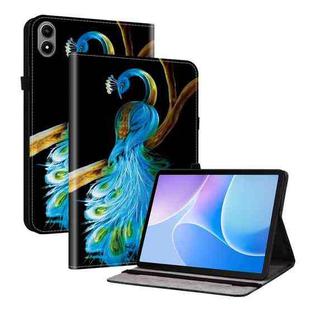 For Infinix Xpad 20 Crystal Texture Colored Drawing Leather Tablet Case(Peacock)
