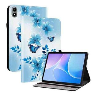 For Infinix Xpad 20 Crystal Texture Colored Drawing Leather Tablet Case(Blue Butterflies)