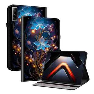 For Infinix Xpad GT Crystal Texture Colored Drawing Leather Tablet Case(Little Lantern Flowers)