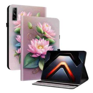 For Infinix Xpad GT Crystal Texture Colored Drawing Leather Tablet Case(Lotus)