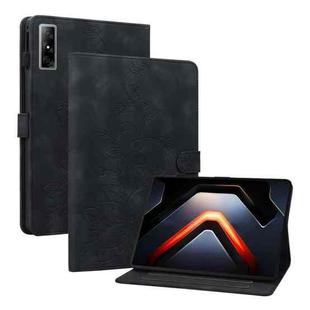 For Infinix Xpad GT Lily Embossed Leather Tablet Case(Black)