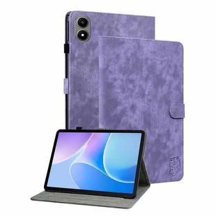 For Infinix Xpad 20 Tiger Pattern Flip Leather Tablet Case(Purple)