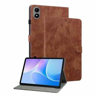 For Infinix Xpad 20 Tiger Pattern Flip Leather Tablet Case(Brown)