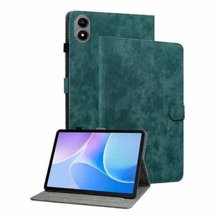 For Infinix Xpad 20 Tiger Pattern Flip Leather Tablet Case(Dark Green)