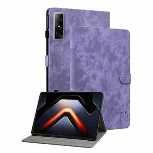 For Infinix Xpad GT Tiger Pattern Flip Leather Tablet Case(Purple)
