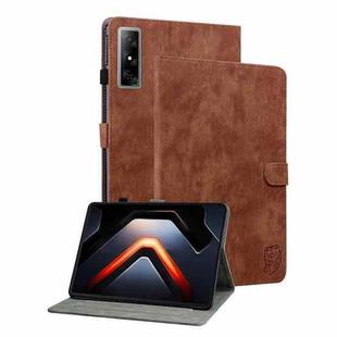 For Infinix Xpad GT Tiger Pattern Flip Leather Tablet Case(Brown)