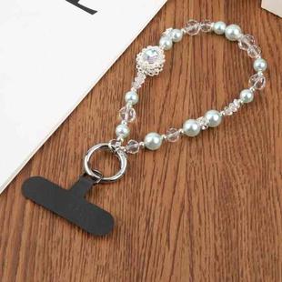 Fashion Bead Chain Phone Anti-lost Short Lanyard(Blue)