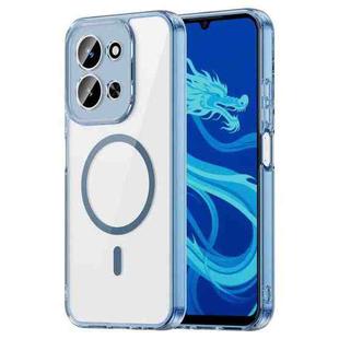 For Redmi 15C 4G 173.1mm PC Hybrid TPU Airbag Shockproof MagSafe Phone Case(Transparent Blue)