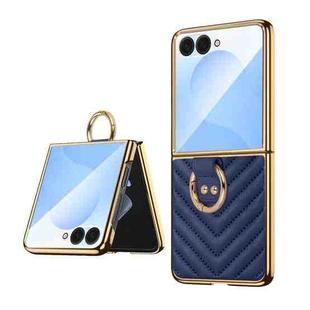 For Samsung Galaxy Z Flip7 VIETAO Dream Series Metal Ring Leather Phone Case(Blue)