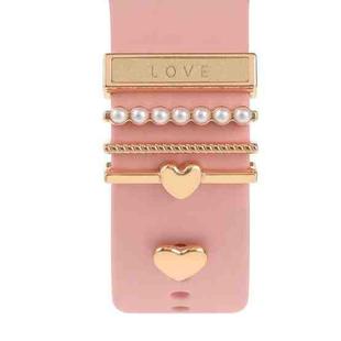 Smart Watch Band Decorative Ring Metal Accessories(Love Heart)