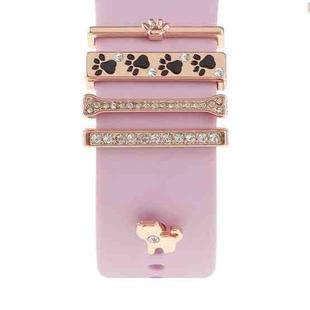 Smart Watch Band Decorative Ring Metal Accessories(Dog Paw)