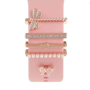 Smart Watch Band Decorative Ring Metal Accessories(Dragonfly Butterfly)