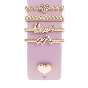 Smart Watch Band Decorative Ring Metal Accessories(Heartbeat)