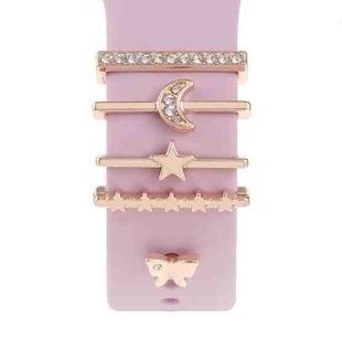 Smart Watch Band Decorative Ring Metal Accessories(Star Moon Butterfly)