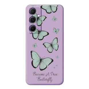For Samsung Galaxy S23+ 5G A Series Minimalist TPU Creative Painted Phone Case(Purple A0979)