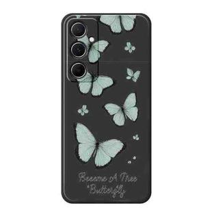 For Samsung Galaxy S23 5G A Series Minimalist TPU Creative Painted Phone Case(Black A0979)