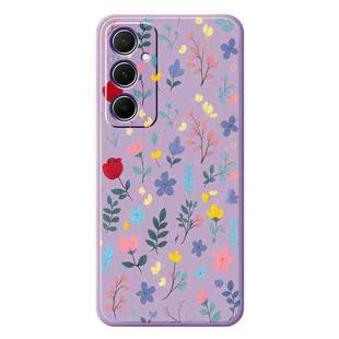 For Samsung Galaxy S21 Ultra 5G A Series Minimalist TPU Creative Painted Phone Case(Purple A0944)