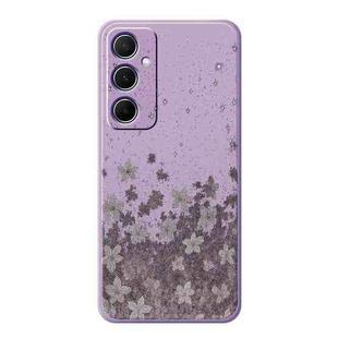 For Samsung Galaxy S21 Ultra 5G A Series Minimalist TPU Creative Painted Phone Case(Purple A0945)