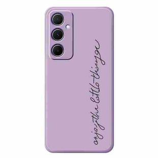 For Samsung Galaxy S23 5G B Series Minimalist TPU Creative Painted Phone Case(Purple A1004)