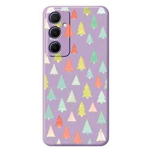 For Samsung Galaxy S22 Ultra 5G B Series Minimalist TPU Creative Painted Phone Case(Purple A0998)