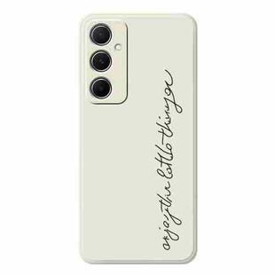 For Samsung Galaxy S22+ 5G B Series Minimalist TPU Creative Painted Phone Case(White A1004)